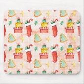 Weihnachtsmuster mit Geschenken Mousepad (Vorne)