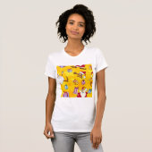 Weihnachtsmuster mit Geschenken und Sternen T-Shirt (Vorne ganz)