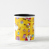 Weihnachtsmuster mit Geschenken und Sternen Tasse (Zentrum)