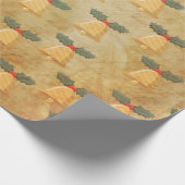 Weihnachtsmuster mit Glocken Geschenkpapier (Ecke)
