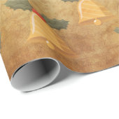 Weihnachtsmuster mit Glocken Geschenkpapier (Rolleneckpunkt)