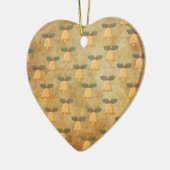 Weihnachtsmuster mit Glocken Keramik Ornament (Links)