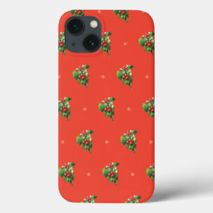 Weihnachtsmuster mit Holly Berry Pflanze iPhone 13 Hülle