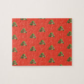 Weihnachtsmuster mit Holly Berry Pflanze Puzzle (Horizontal)