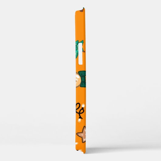 Weihnachtsmuster mit Kerzen, Tangerinesbackgrou Case-Mate iPhone Hülle (Rückseite / Rechts)