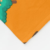Weihnachtsmuster mit Kerzen, Tangerinesbackgrou Fleecedecke (Ecke)