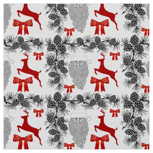 Weihnachtsmuster mit Rentier, Pinecones Stoff (Muster)
