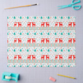 Weihnachtsmuster mit Rentier Seidenpapier (Basteln)