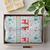 Weihnachtsmuster mit Rentier Seidenpapier (Geschenk)