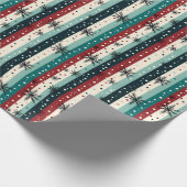 Weihnachtsmuster mit Schneeflocken Geschenkpapier (Ecke)