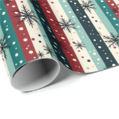 Weihnachtsmuster mit Schneeflocken Geschenkpapier (Rolleneckpunkt)