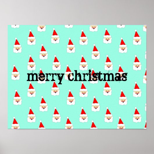 Weihnachtsmuster Mitte des Jahrhunderts Poster (Vorne)