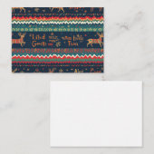 Weihnachtsmuster Mitteilungskarte (Vorne/Hinten)