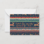 Weihnachtsmuster Mitteilungskarte (Vorderseite)