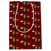 Weihnachtsmuster Mittlere Geschenktüte (Vorderseite)