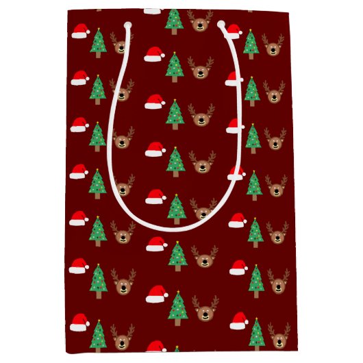 Weihnachtsmuster Mittlere Geschenktüte (Vorderseite)