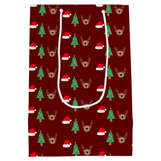 Weihnachtsmuster Mittlere Geschenktüte (Rückseite)