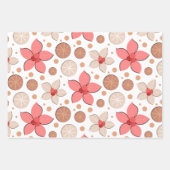 Weihnachtsmuster Moderne Blume Geschenkpapier Set (Vorderseite)