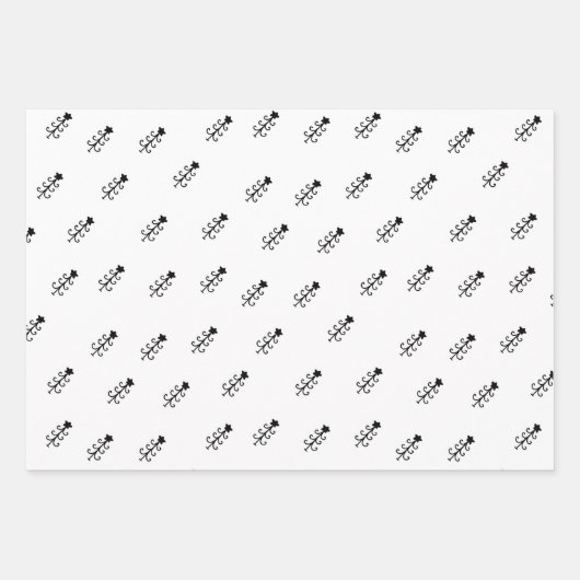 Weihnachtsmuster Moderne einfache Freude Geschenkpapier Set (Vorderseite 2)