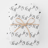 Weihnachtsmuster Moderne einfache Freude Geschenkpapier Set (Beispiel)