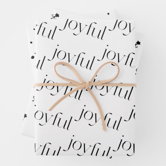 Weihnachtsmuster Moderne einfache Freude Geschenkpapier Set (Beispiel)