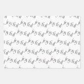 Weihnachtsmuster Moderne einfache Freude Geschenkpapier Set (Vorderseite)