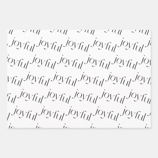 Weihnachtsmuster Moderne einfache Freude Geschenkpapier Set (Vorderseite)