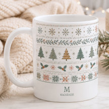 Weihnachtsmuster-Monogramm