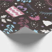 Weihnachtsmuster nahtlos mit Baum, Schnee, Geschen Geschenkpapier (Ecke)