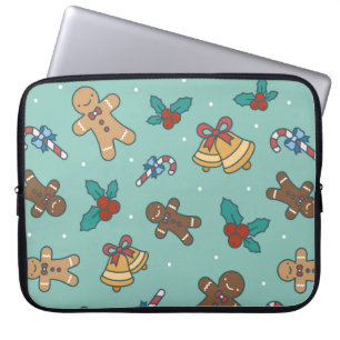 Weihnachtsmuster - nahtlose Süßigkeiten Laptopschutzhülle