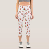 Weihnachtsmuster - Niedlicher Fuchs - nahtloses Mu Capri Leggings (Vorderseite)