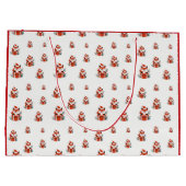 Weihnachtsmuster - Niedlicher Fuchs - nahtloses Mu Große Geschenktüte (Rückseite)