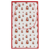 Weihnachtsmuster - Niedlicher Fuchs - nahtloses Mu Kleine Geschenktüte (Rückseite)