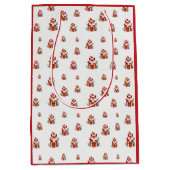 Weihnachtsmuster - Niedlicher Fuchs - nahtloses Mu Mittlere Geschenktüte (Vorderseite)