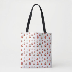 Weihnachtsmuster - Niedlicher Fuchs - nahtloses Mu Tasche