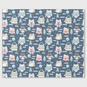Weihnachtsmuster Niedlicher Katzen, Geschenke Geschenkpapier (Flach)