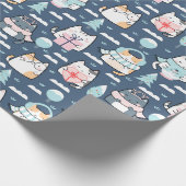 Weihnachtsmuster Niedlicher Katzen, Geschenke Geschenkpapier (Ecke)