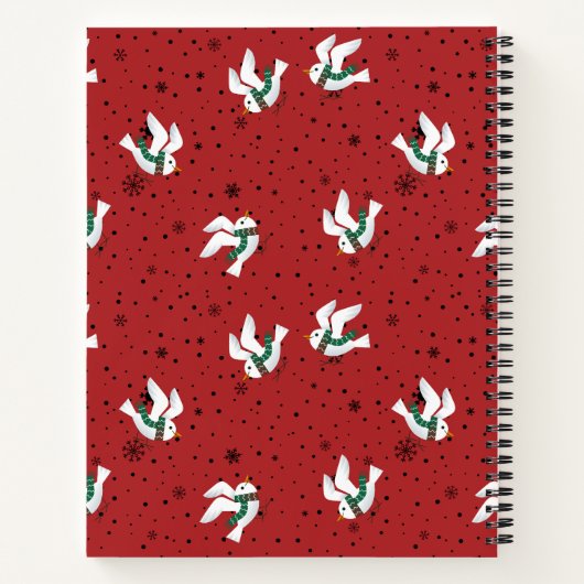 Weihnachtsmuster Notizblock (Rückseite)