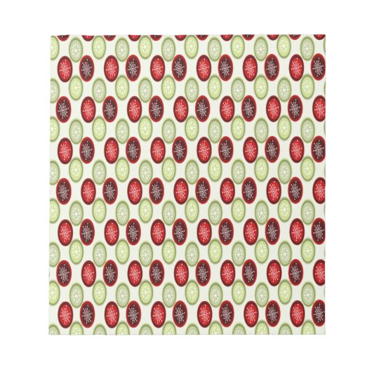 Weihnachtsmuster Notizblock (Vorderseite)