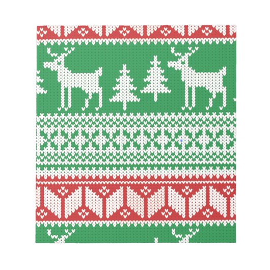 Weihnachtsmuster Notizblock (Vorderseite)