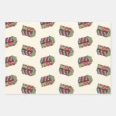 Weihnachtsmuster, Nutcracker Toy Soldier Geschenkpapier Set (Vorderseite 3)