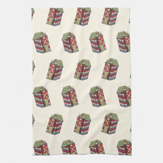 Weihnachtsmuster, Nutcracker Toy Soldier Geschirrtuch (Vertikal)