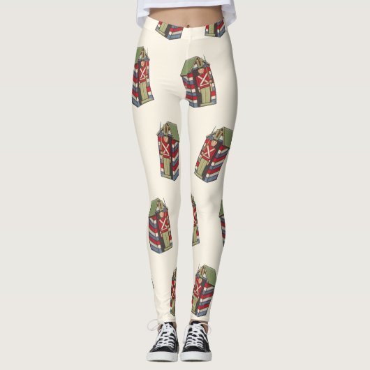 Weihnachtsmuster, Nutcracker Toy Soldier Leggings (Vorderseite)