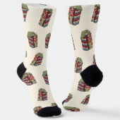 Weihnachtsmuster, Nutcracker Toy Soldier Socken (Gewinkelt)