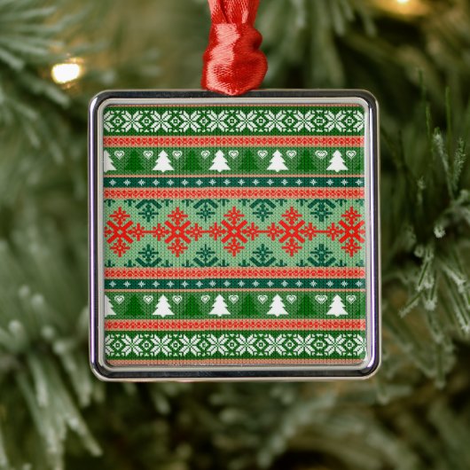 Weihnachtsmuster Ornament Aus Metall (Baum)