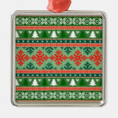 Weihnachtsmuster Ornament Aus Metall (Vorne)
