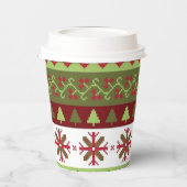Weihnachtsmuster Papier-Cup Pappbecher (Links)
