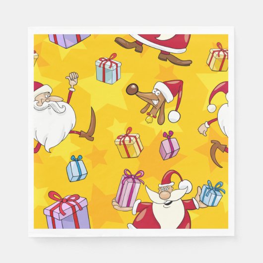 Weihnachtsmuster Papier Napkins Serviette (Vorderseite)