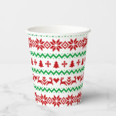 Weihnachtsmuster Pappbecher (Rückseite)