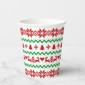 Weihnachtsmuster Pappbecher (Vorderseite)
